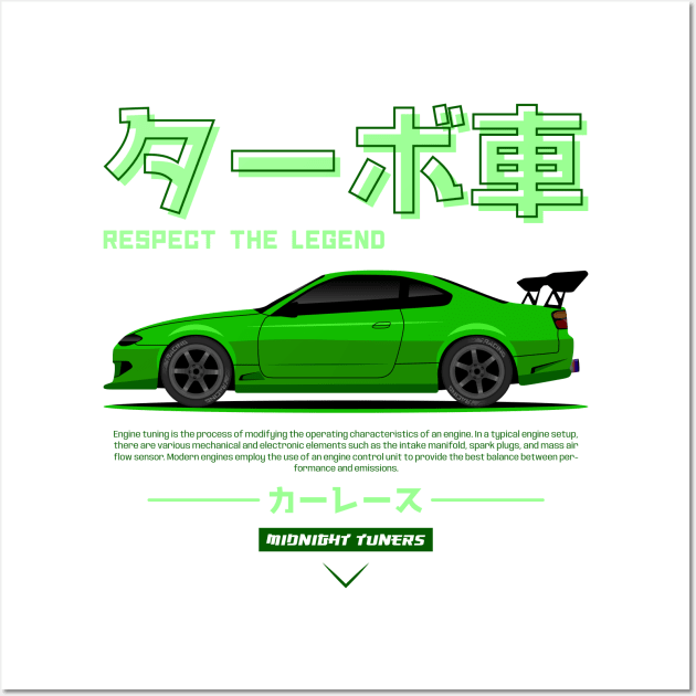 Green JDM S15 S Chassis Legend Wall Art by RacingSize